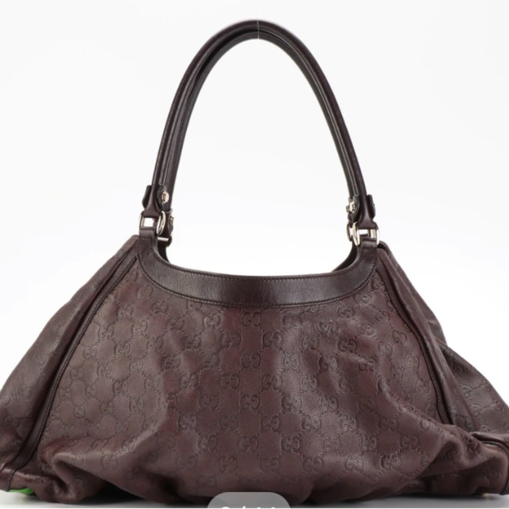 Gucci Abbey D-Ring Large Hobo Bag Brown Guccisma Leather - Picture 2 of 13